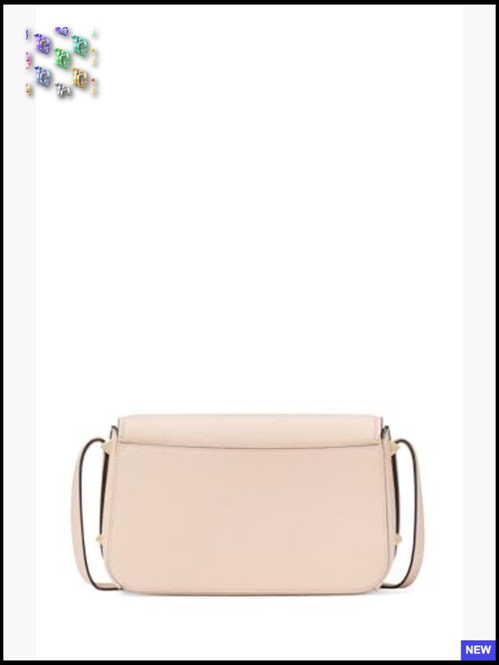 Pebbled Leather Crossbody Bag Chic Minimal Elegant Small Flap Saddle Silhouette - Picture 3 of 4